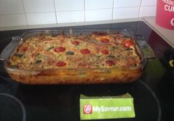 Clafoutis courgette et saumon  - Bernadette L.