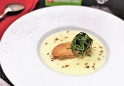 Velouté de pommes de terre au cumin et foie gras - JEAN LARNAUDIE