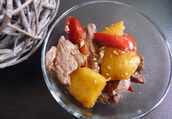 wok de boeuf à l'ananas, au poivron et au sésame - Alexandra A.