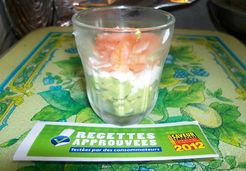 verrine avocat fromage frais saumon - Béatrice G.