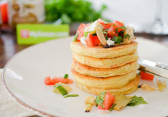 Pancakes aux tomates séchées et salade d'artichauts à l'italienne - EspritzLibre