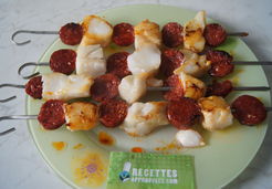 Brochettes cabillaud et chorizo - Celine T.