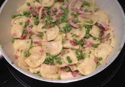 Raviolis poêlés petits pois et lardons - Severine B.