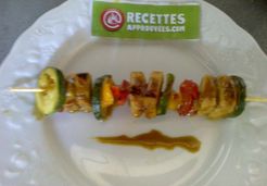 Brochette de porc caramelisé miel curry moutarde  - Anne-sophie P.