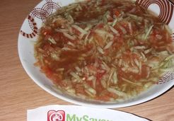 Salade concombre-tomate sauce curry - Touria K.