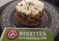 Tartare de légumes et feta sur pain toasté  - Najwa N.