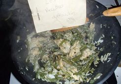 Méli mélo d'escalope poulet, haricot vert et riz au wok  - Kalliopi K.