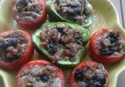 Tomates farcies porc et pruneaux - Marie T.