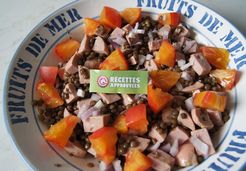 Salade de lentilles au cervelas - Celine T.