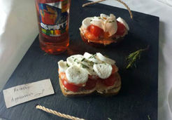 Bruschetta Espritz, tomates, crevettes et mozzarella - Claire D.