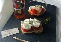 Bruschetta Espritz, tomates, crevettes et mozzarella - Claire D.