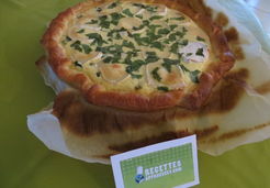 Quiche chèvre-petits pois-basilic - Aline Q.