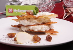 Mille-feuille cristallin poires et marrons glacés - 