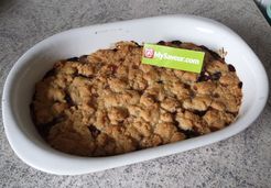 Crumble rhubarbe quetsche amandes Juste Bio - Mélanie B.