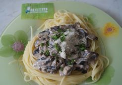 Spaghetti aux champignons de Paris - Celine T.
