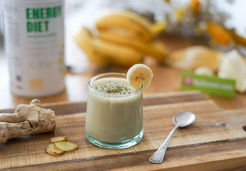 Milkshake vanille banane gingembre & thé matcha - BEAUTYSANE