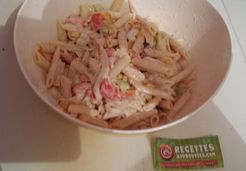 Salade de Penne rigate et surimi, sauce St-Moret - Marianne M.