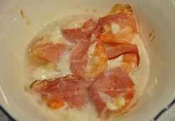 Scampi à la mozzarella en robe de jambon fumé - Christine L.