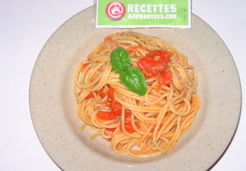 Spaghettis aux tomates fraiches avec Jardin Bio - OLIVIA L.