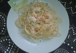 Spaghettis au fromage et aux crevettes - Najwa N.