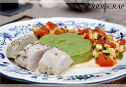 Poulet mariné aux herbes, sauce chorizo et purée  - Christine L.