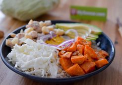 Buddha bowl au choudou et sauce tahini curcuma - CHOUDOU