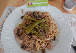 Wok de nouilles, champi et dinde. - Raphaelle M.