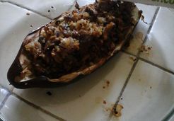 Aubergine farcie au quinoa et agneau - Marie T.