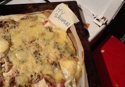 Pizza aux champignons et au bleu - Delphine D.