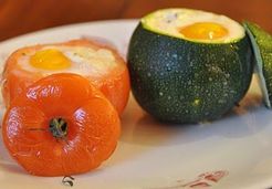 Oeufs en coques de tomates et de courgettes - Christine L.