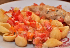 Filets de poulet au fromage aux fines herbes et aux tomates - Christine L.