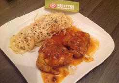 Poulet saveur orientale accompagné de spaghettis - Anasthasia T.