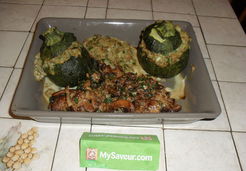 Courgettes farcies aux girolles - Claudine O.