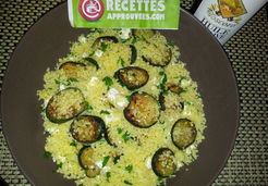 Salade semoule de couscous courgettes et feta (Huile Toscoro) - Najwa N.