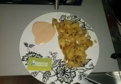 Quartiers de pomme de terres avec sa sauce cocktail. - Jessica D.