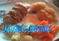 Blanc de dinde ou blanc de poulet bardée  sauce cardamone - Christiane C.