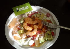 Salade de crevettes, pamplemousses, avocats et yaourt - Vinie M.