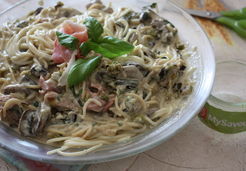 Spaghetti mascarpone et champignons - Marina S.