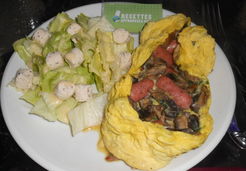 Omelette champignons saucisses - Katia P.