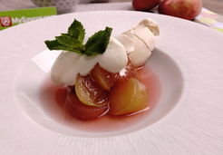 Soupe de pêches froide à la verveine comme un vacherin - Régal'in