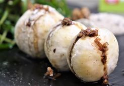 Macarons de champignons de Paris au Tartare noix et amandes - TARTARE