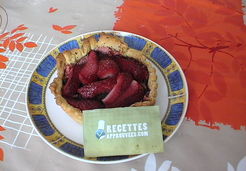 Tartelettes au chocolat, biscuits roses et fraise - Aude M.