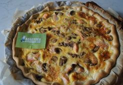 Quiche saumon et champignons de Paris - Celine T.