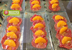 Carpaccio de boeuf aux suprêmes d'oranges - Sophie J.