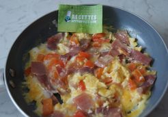 Omelette poivron et jambon de pays - Celine T.