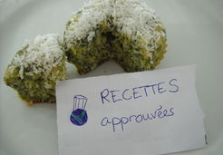 Muffins aux épinards, noix de coco et citron vert - Raphaelle M.