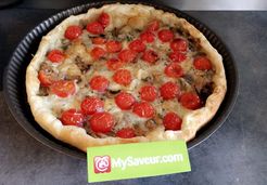 Tarte tomates cerises-champignons - Céline B.