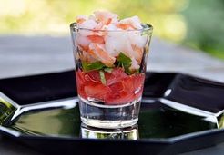 Tartare de fraises et de gambas - Christine L.